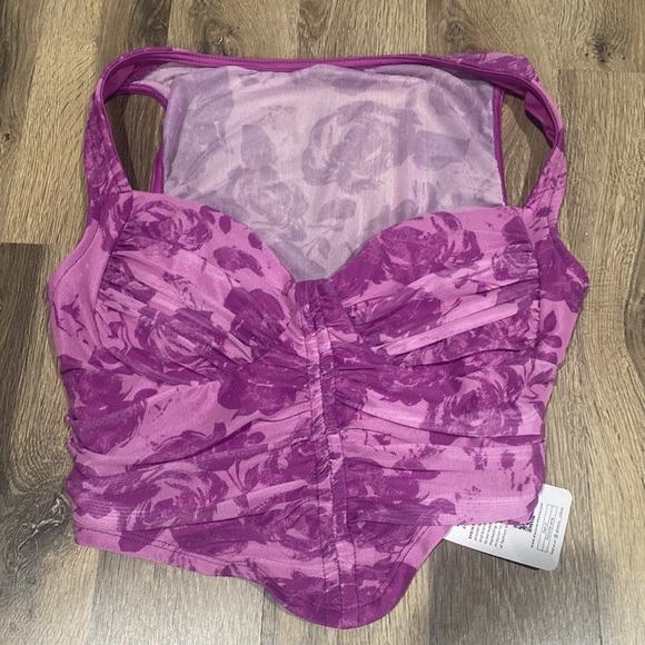 🌸 NWT SHEIN Corset Lace Crop Top 🌸 - Picture 4 of 8